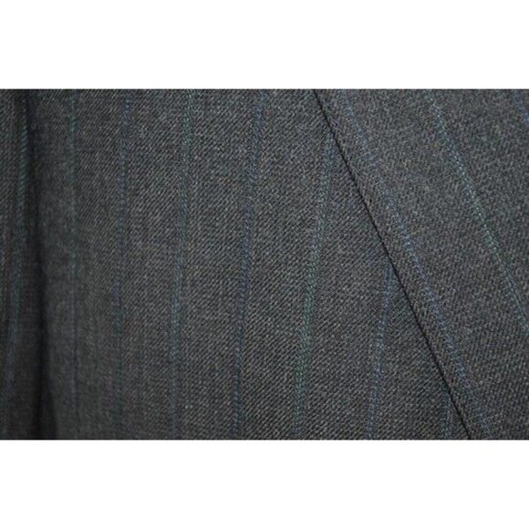 Chaps Ralph Lauren Gray Striped 2 Btn Wool Sport Coat Blazer Jacket 42 Regular - Picture 5 of 12